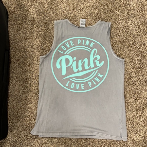 Brand new! Gray Victoria secret PINK tank top - Picture 2 of 2